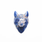 Crystal Wolf Head Carving