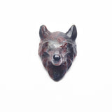 Crystal Wolf Head Carving