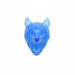 Crystal Wolf Head Carving