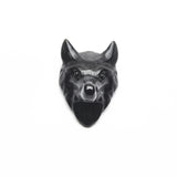 Crystal Wolf Head Carving