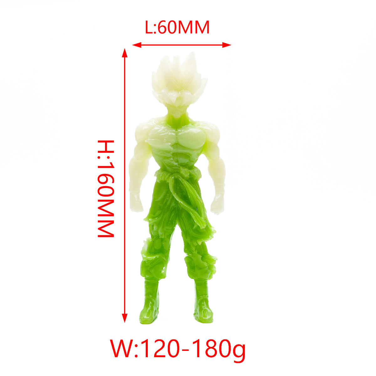 Luminous Goku and Luffy carvings