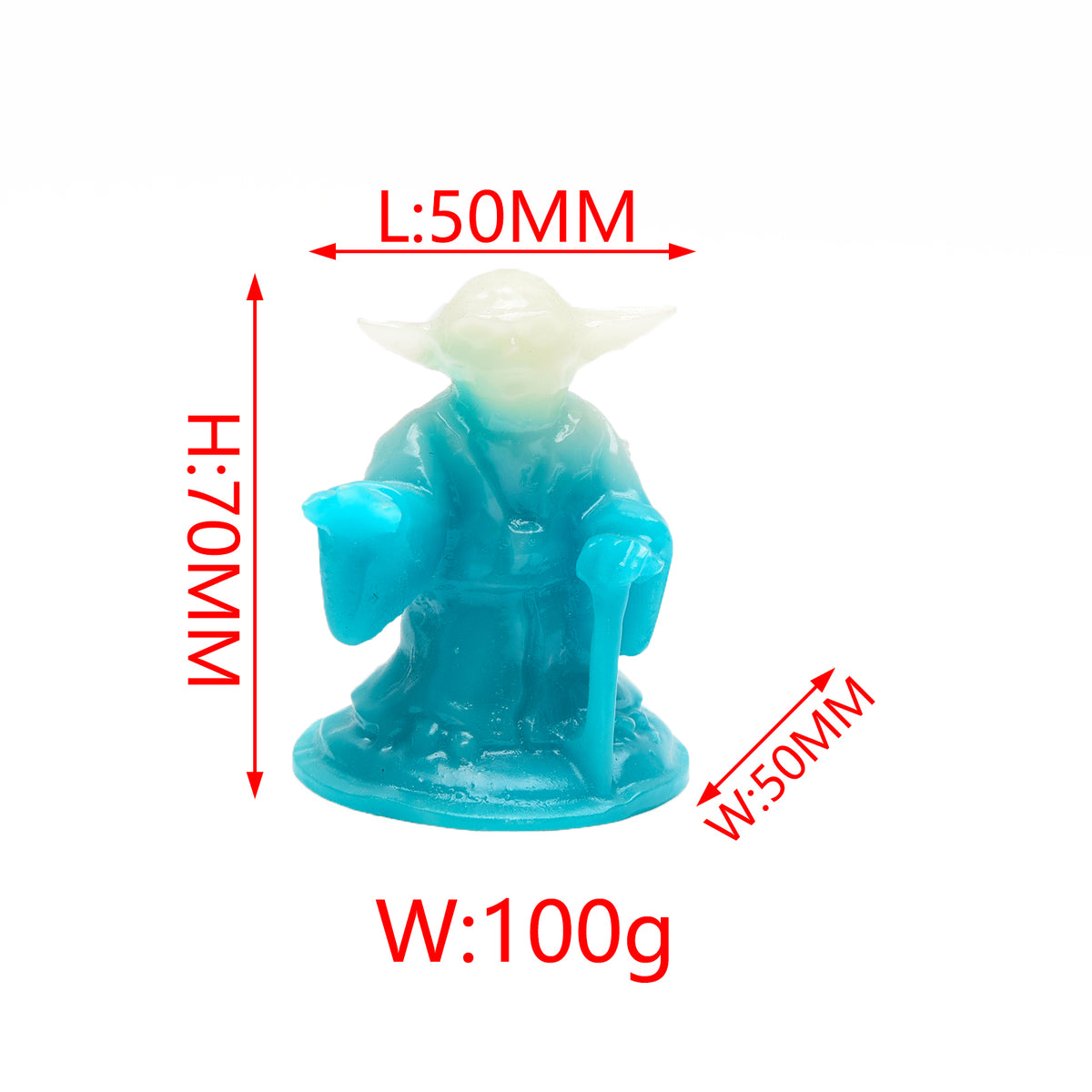 Luminous Yoda carvings