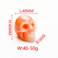 luminous skull head carvings