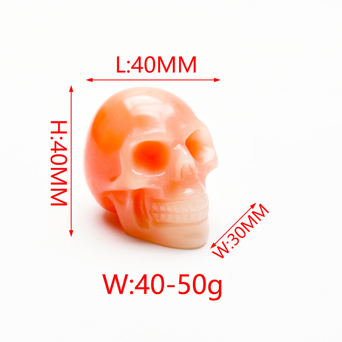 luminous skull head carvings