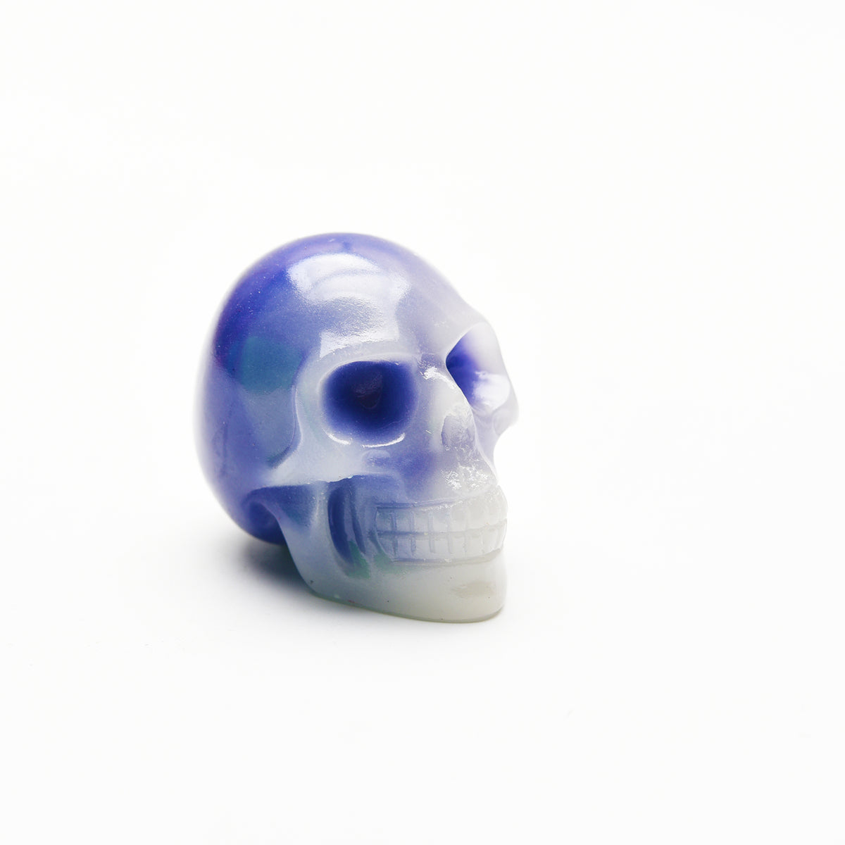 luminous skull head carvings