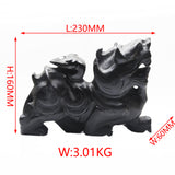 Large Black Jade animal carvings
