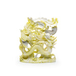Olive jade Dragon turtle and Phoenix carvings【big size】