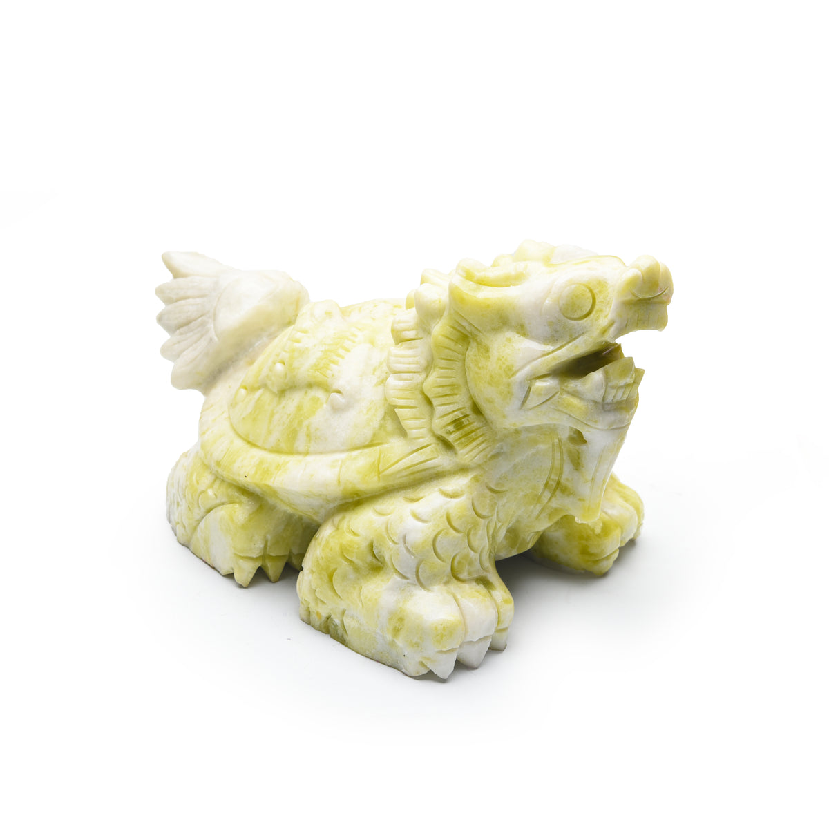 Olive jade dragon turtle and pixiu carvings【big size】
