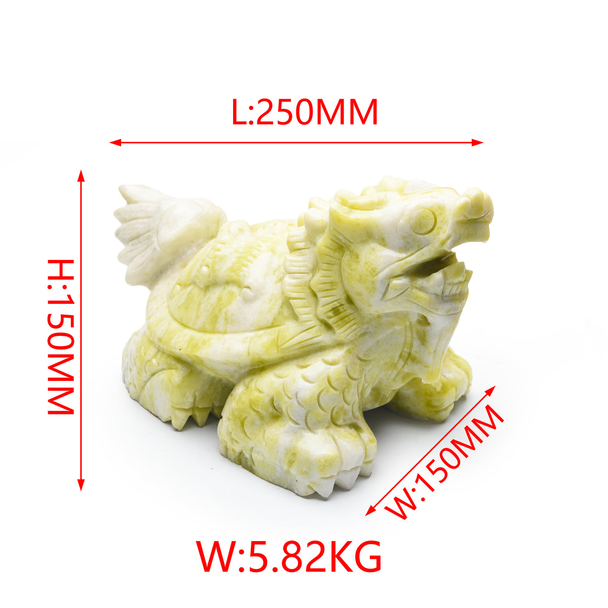 Olive jade dragon turtle and pixiu carvings【big size】