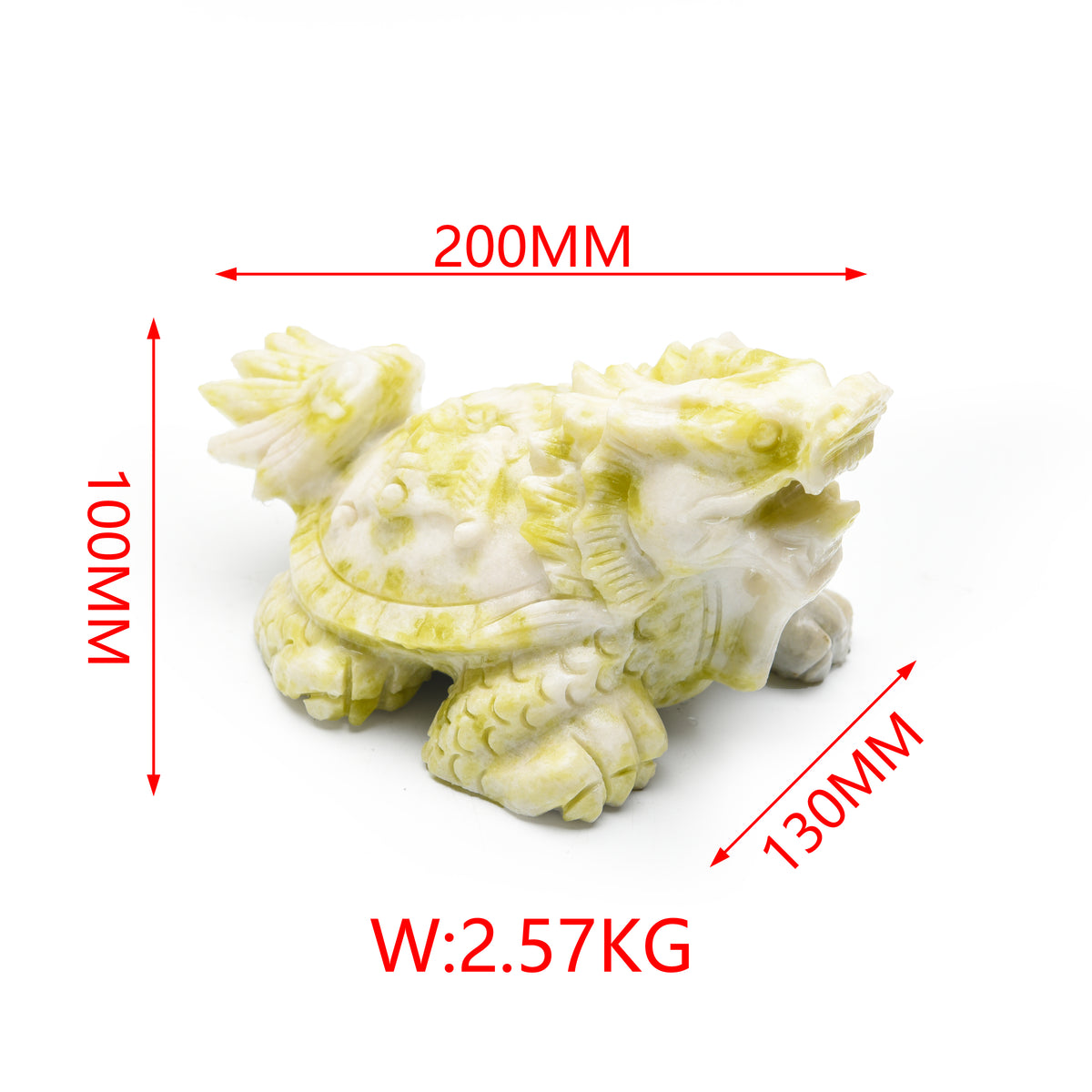 Olive jade dragon turtle and pixiu carvings【big size】