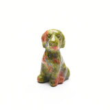 Various small dog carvings