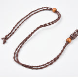 【gemstone holder/Rope Chains】 Woven Netted Cord Natural Gemstone Necklace