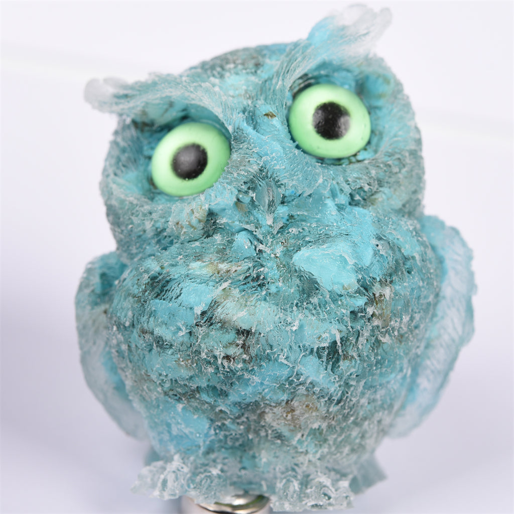 【Orgenite chips owl】Popular customers customize natural crystal ships material owls
