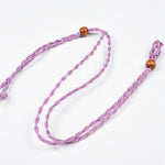 【gemstone holder/Rope Chains】 Woven Netted Cord Natural Gemstone Necklace