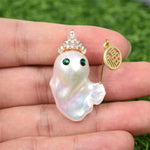Baroque pearl handmade DIY character pendent