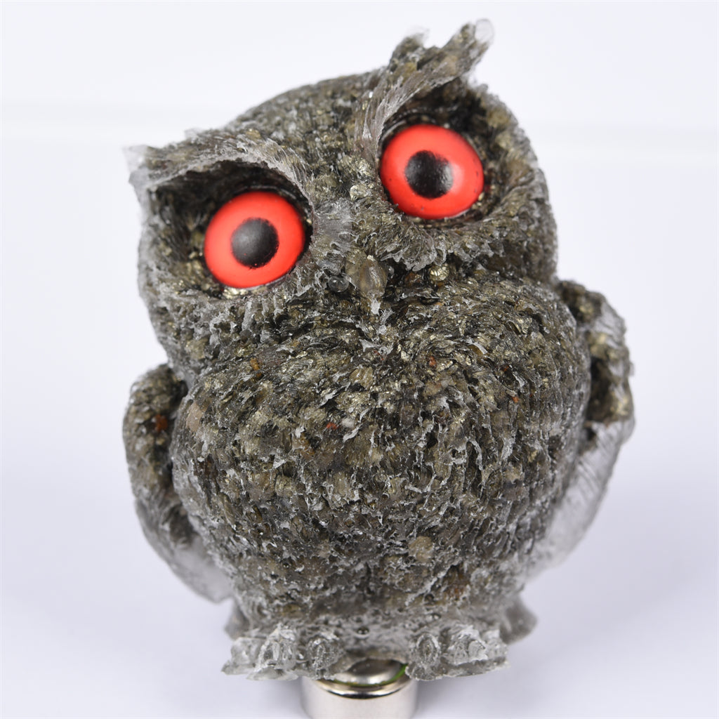 【Orgenite chips owl】Popular customers customize natural crystal ships material owls