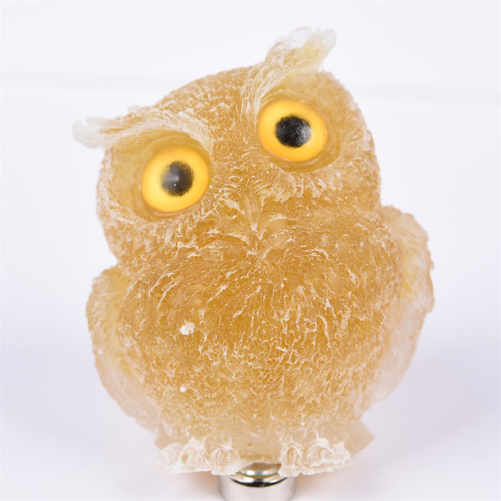 【Orgenite chips owl】Popular customers customize natural crystal ships material owls