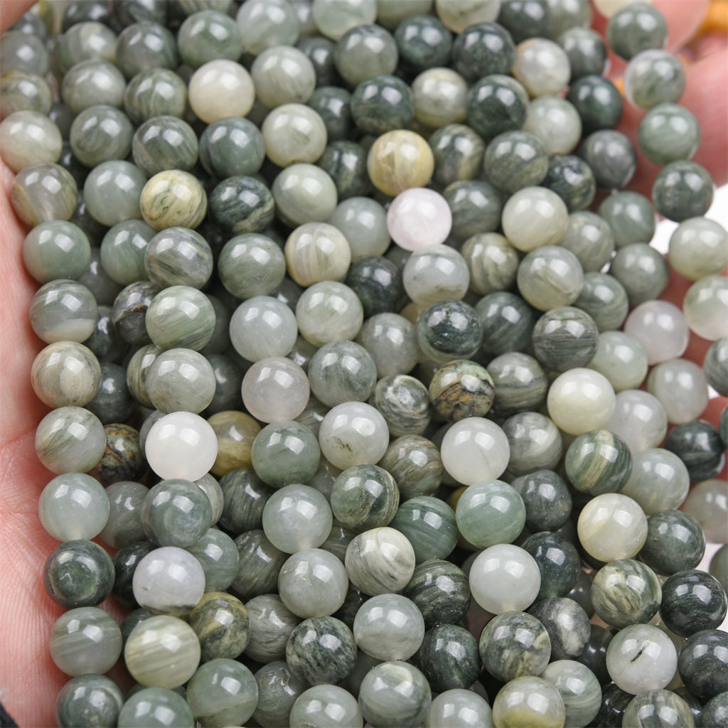 【Loose beads--Green Rabbit hair】