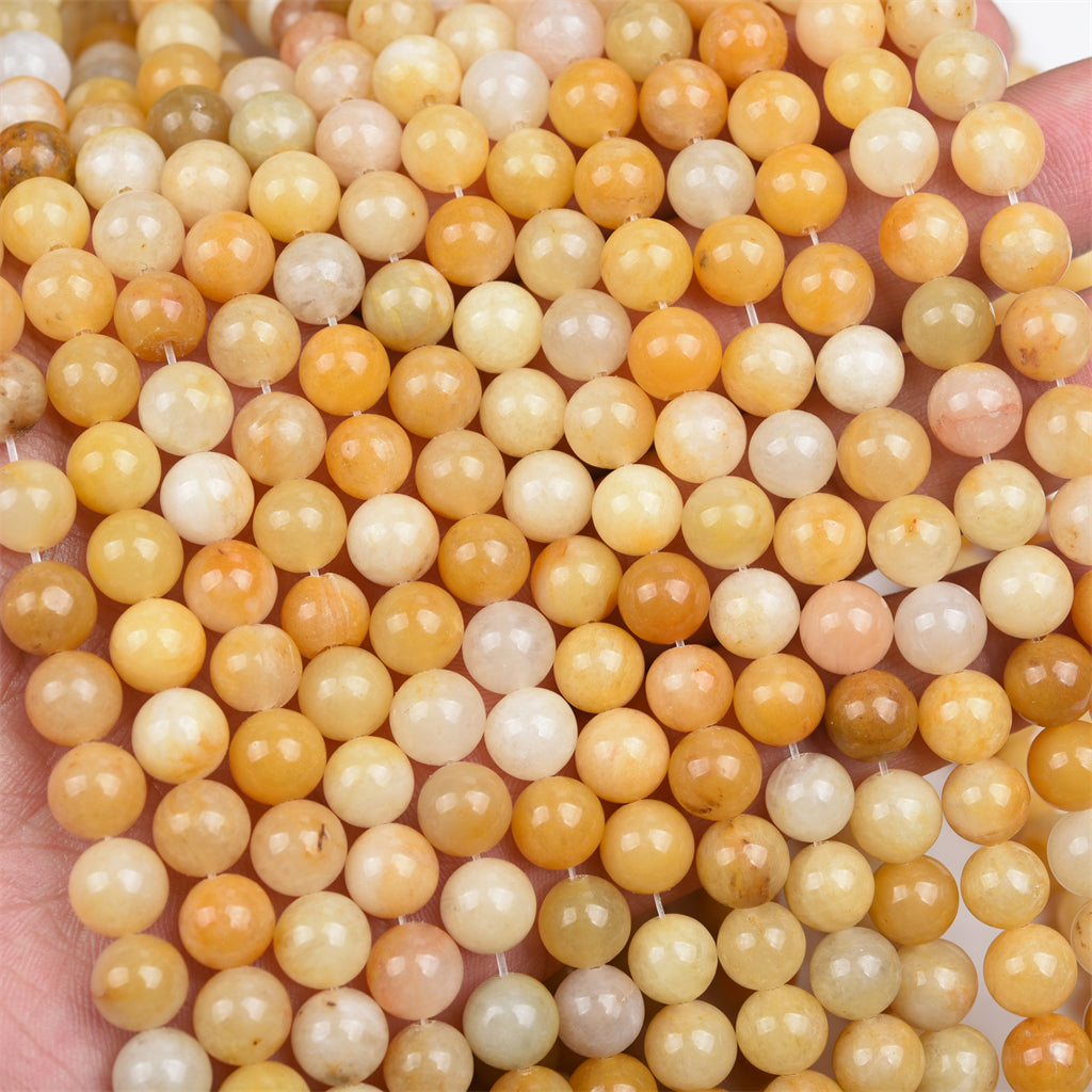 【Loose beads--Yellow Jade】