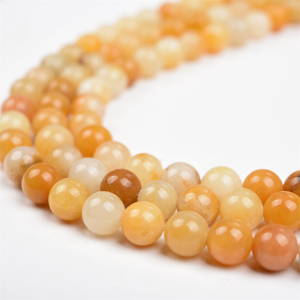 【Loose beads--Yellow Jade】