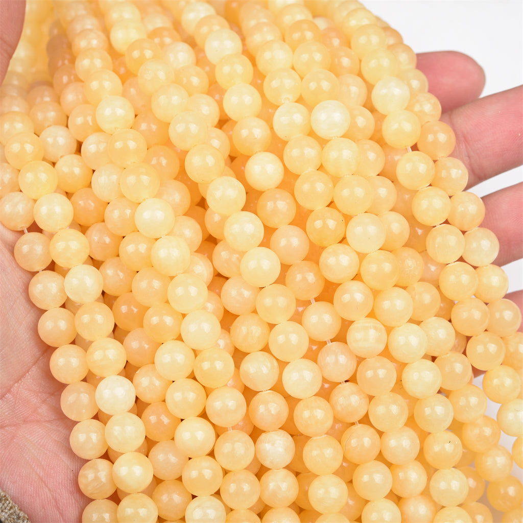 【Loose beads--Honey Calcite】