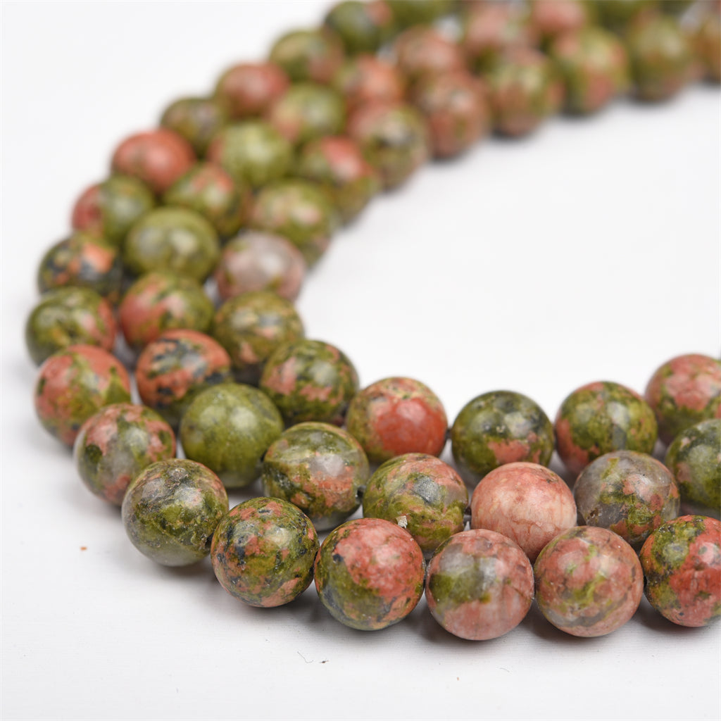 【Loose beads--Unakite】