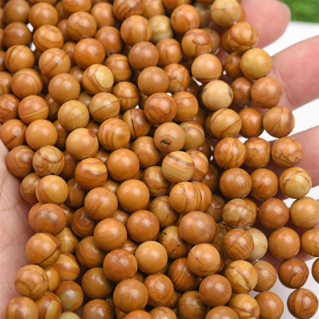 【Loose beads--Yellow wood Jasper】