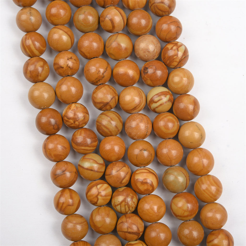 【Loose beads--Yellow wood Jasper】