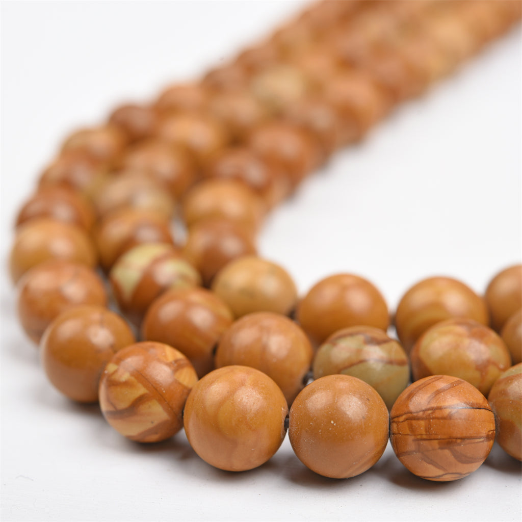 【Loose beads--Yellow wood Jasper】