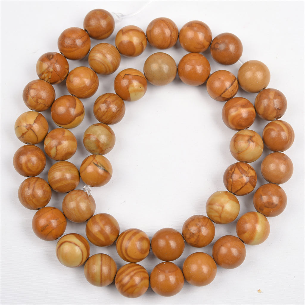 【Loose beads--Yellow wood Jasper】