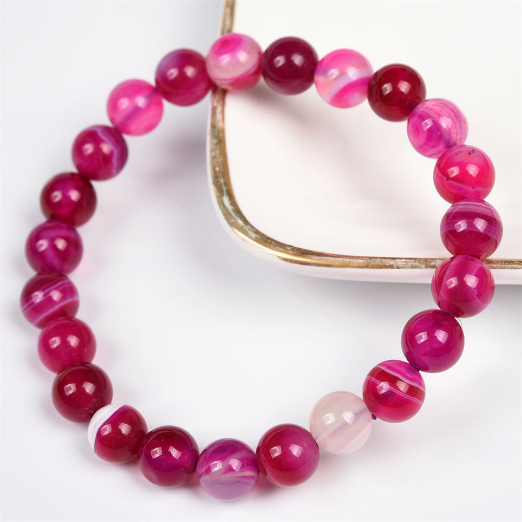 Banded Agate Bracelet  (8 kinds , $2 each)