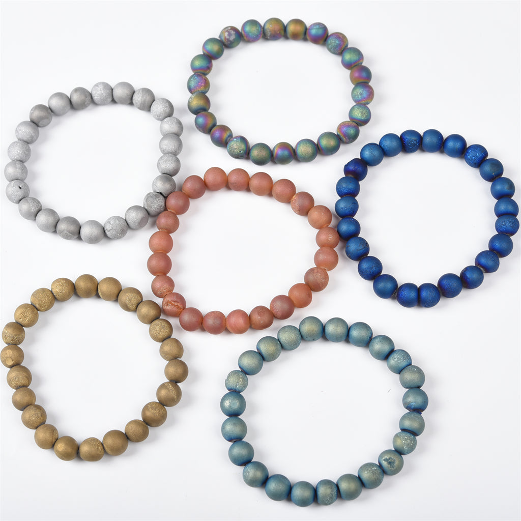 Aura Druzy Agate Bracelet（6 kinds, $3 each）