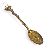 【Vintage Spoons】Fork Mini Royal Style Metal Gold Carved Coffee Snacks Teaspoon