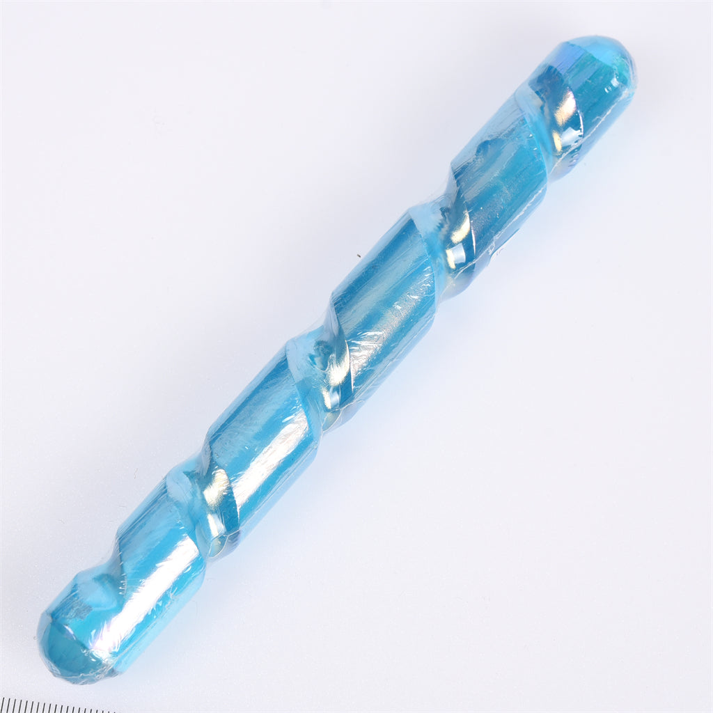 【Aura Selenite Wand】Wholesale Healing Crystal Stone Folk Crafts Rainbow Aura Selenite Wand