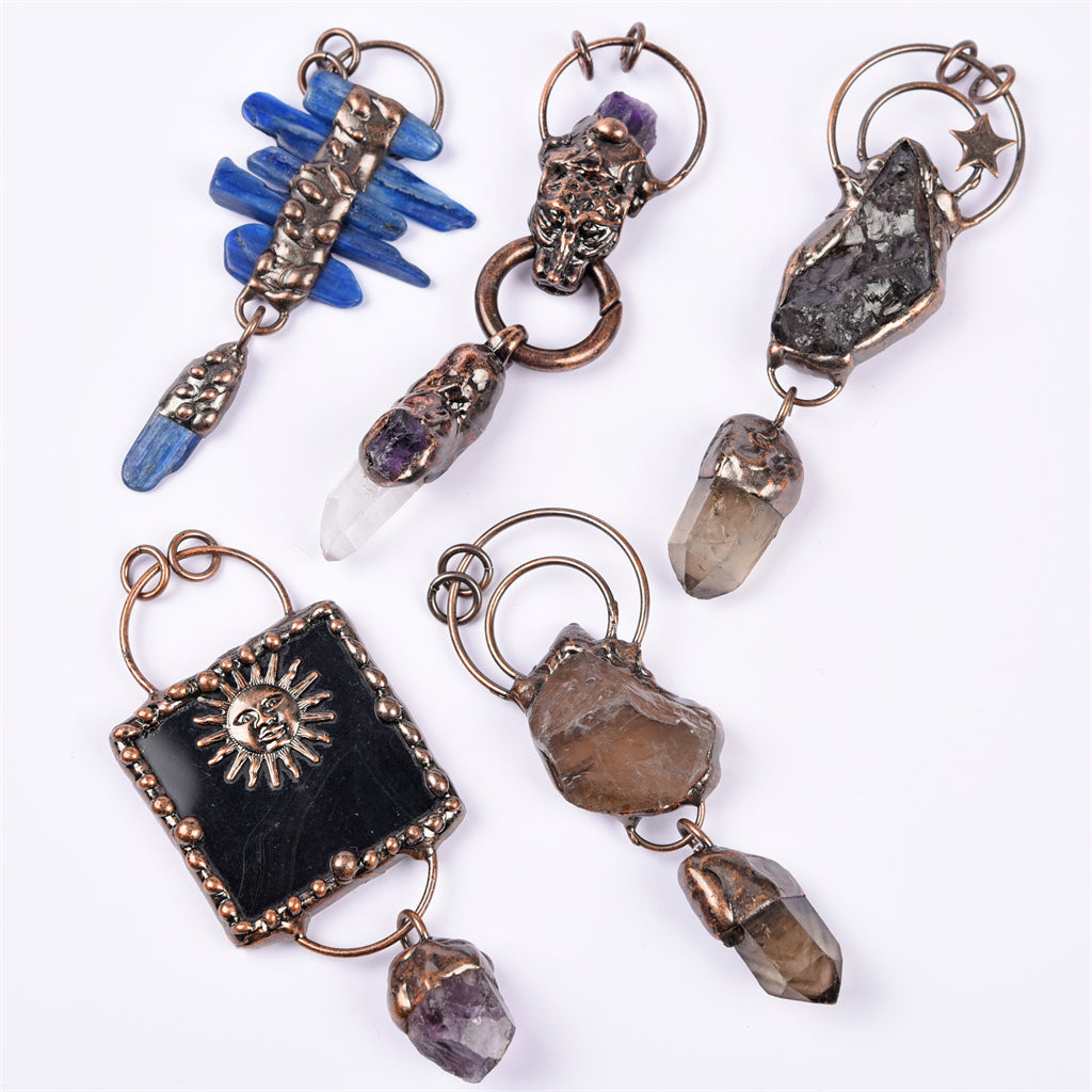 【Varma Vendo】 Kruda el Kristalo + pinta pendĉeno manfarita pendĉeno 