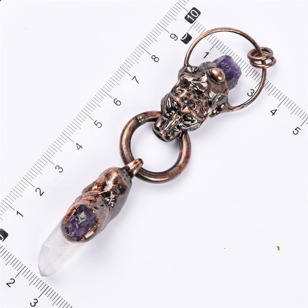 【Varma Vendo】 Kruda el Kristalo + pinta pendĉeno manfarita pendĉeno 