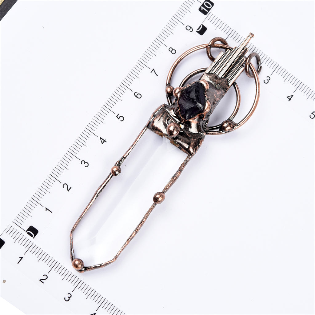 【Hot Sale】 Crystal Cluster point handmade pendent