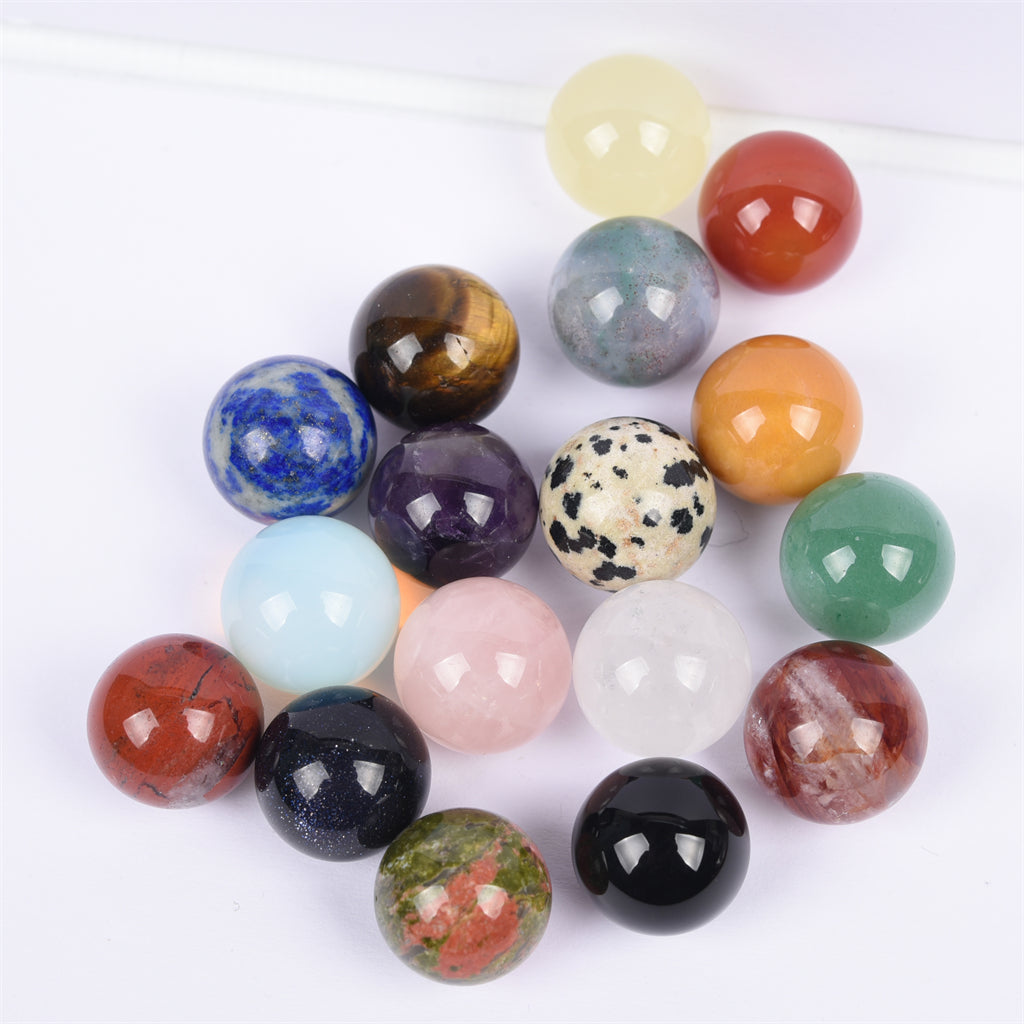 【mini sphere 15mm】Natural Stone sphere Polished Ball Reiki Healing Stone