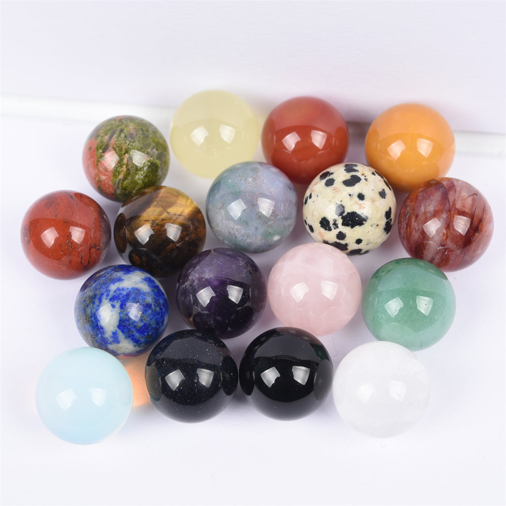 【mini-sfero 15mm】Natura ŝtona sfero Polurita pilko Reikia resaniga ŝtono 