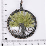 【lifetree pendent 5cm】natural crystal chips lifeTree handmade wire wrapped Pendants