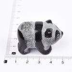 【 obsidian panda】 Healing Crystals Black Obsidian Panda Crystal Carving For sale