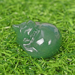 hand carved sleeping Cat High Quality Crystal Animal Folk Crafts quartz jade Sleeping Cat For Gifts