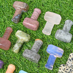 carved Semi-Precious Stone Crafts natural crystals hammer