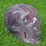 big size rose quartz/clear quartz/fluorite skull