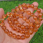 nature yellow color Round beads citrine bracelet