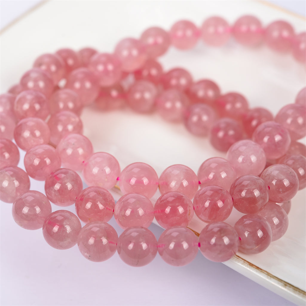 level AA rose quartz brecelet