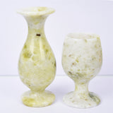 china jade vase and wine glass