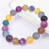 Rainbow Fluorite bracelet (carving beads)