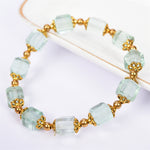 Rainbow Fluorite cube shape beads DIY bracelet