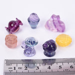 mini size fluorite Plants and others carvings